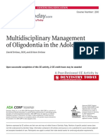 Multidisciplinary Management of Oligodontia in The Adolescent