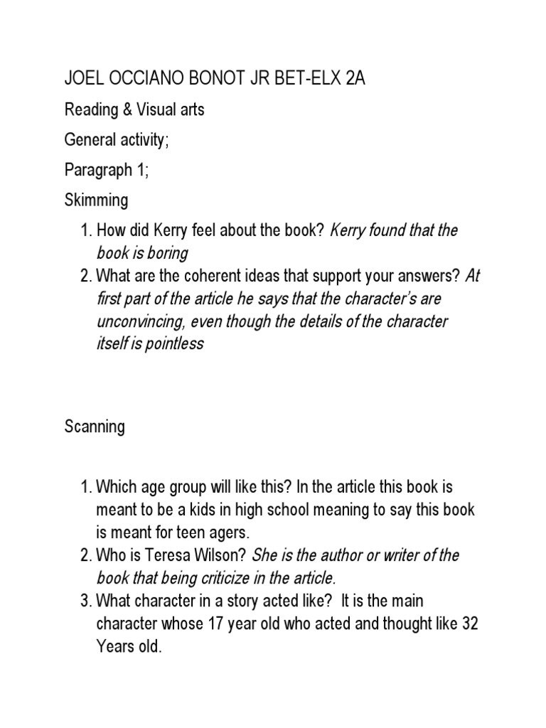 Skimming & Scanning PDF Information And Communications Technology