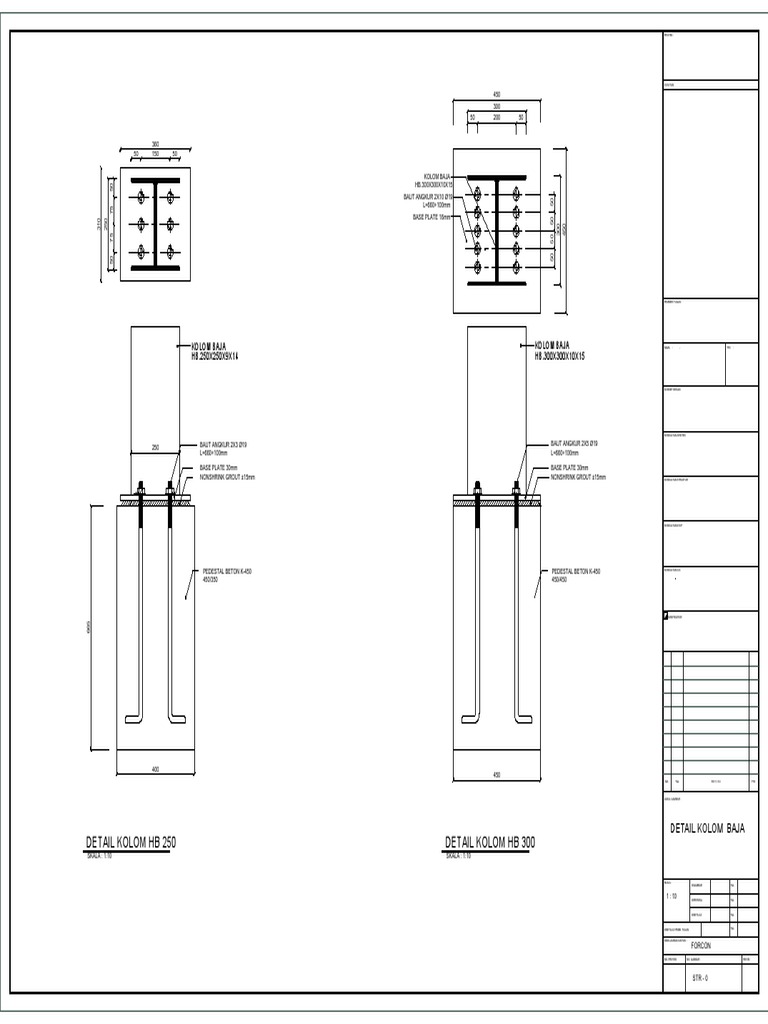 5.DETAIL SAMBUNGAN KOLOM BAJA | PDF