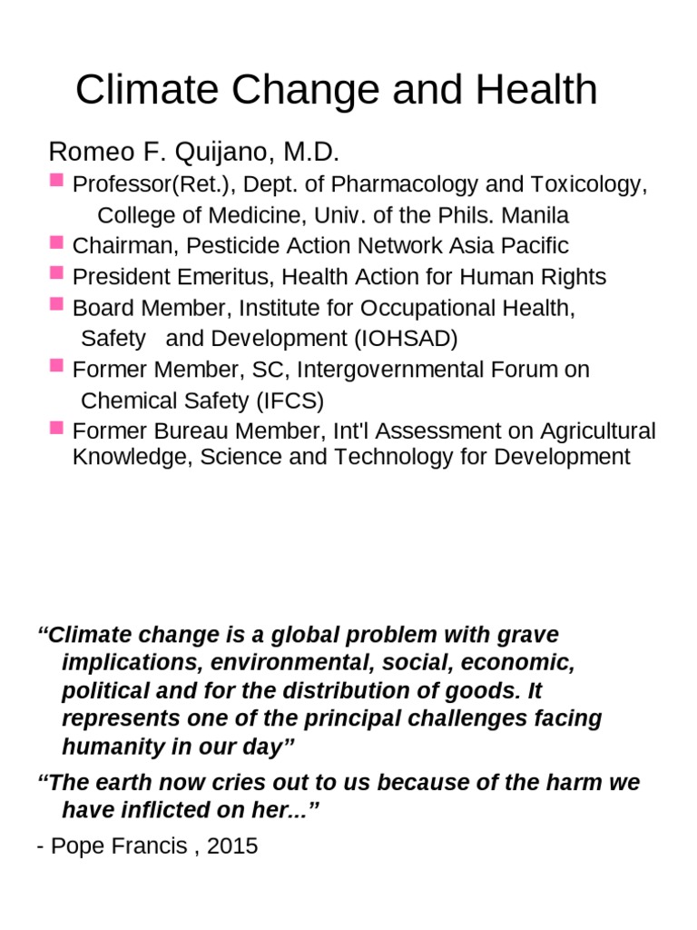 Climate Change's Impact on Health | PDF | Climate Change | El Niño