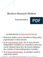 Experimentation in Market Reasearch