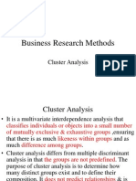 Business Research Methods: Cluster Analysis