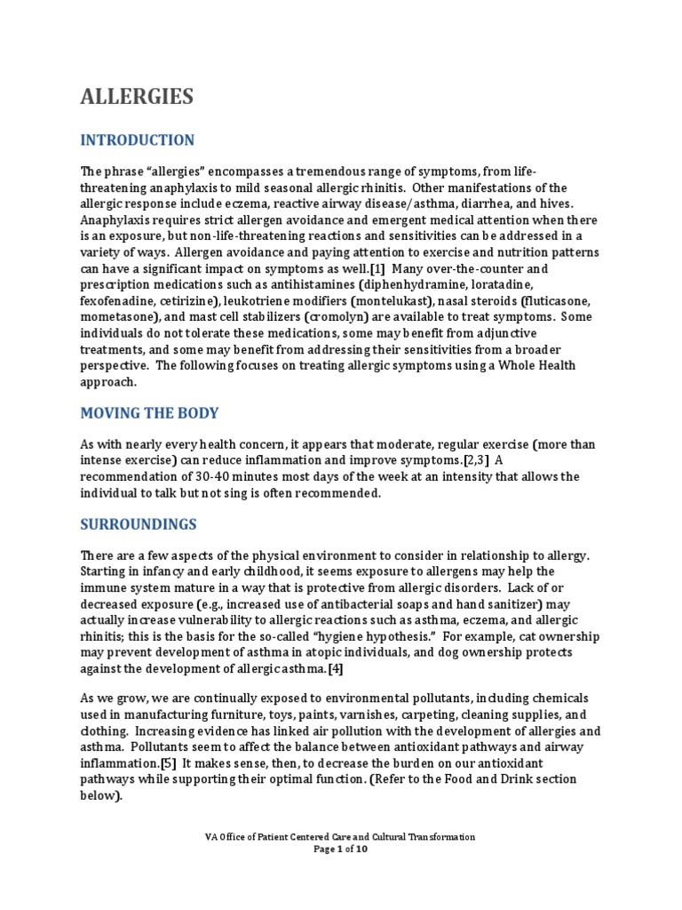 Allergies 1 PDF Allergy Omega 3 Fatty Acid