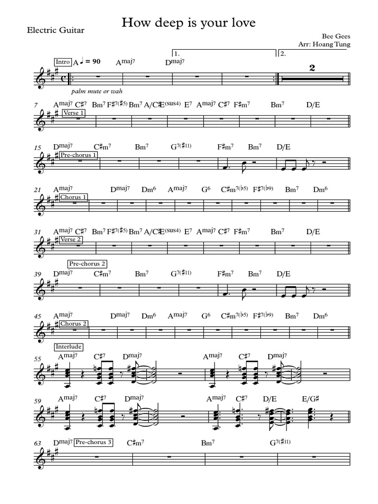 How Deep Electric Guitar PDF