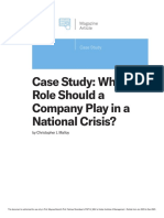 S9 - What Role Should A Company Play in A National Crisis