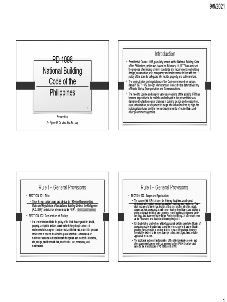 Pd 1096 rule 1 to 6 pdf
