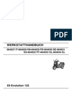 WERKSTATTHANDBUCH 664627 IT-664628 EN-664629 FR-664630 DE-664631 ES-664632 PT-664633 OL-664634 EL. X9 Evolution 125