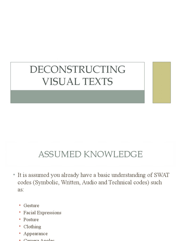 Deconstructing Visual Texts  PDF