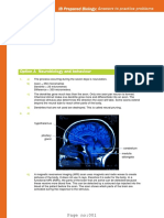 IB Diploma Biology Option A Neurobiology and Behaviour Answers To Practice Problems
