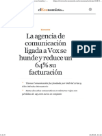 La Agencia de Comunicación Ligada A Vox Se Hunde y Reduce Un 64% Su Facturación