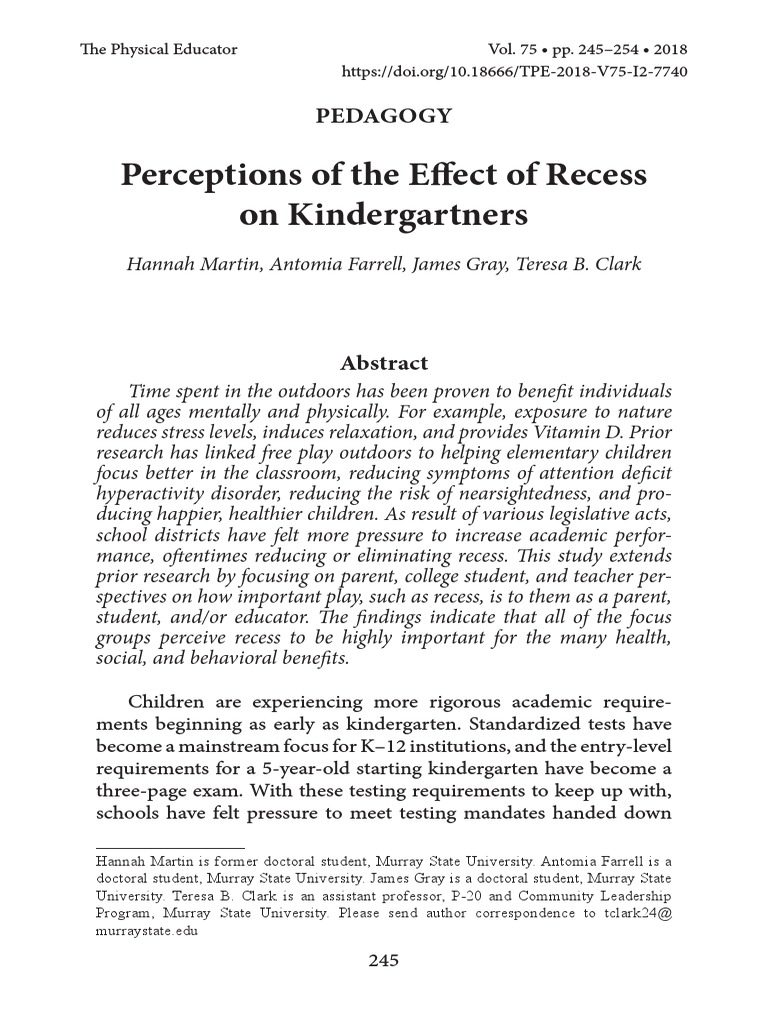 Recess | PDF