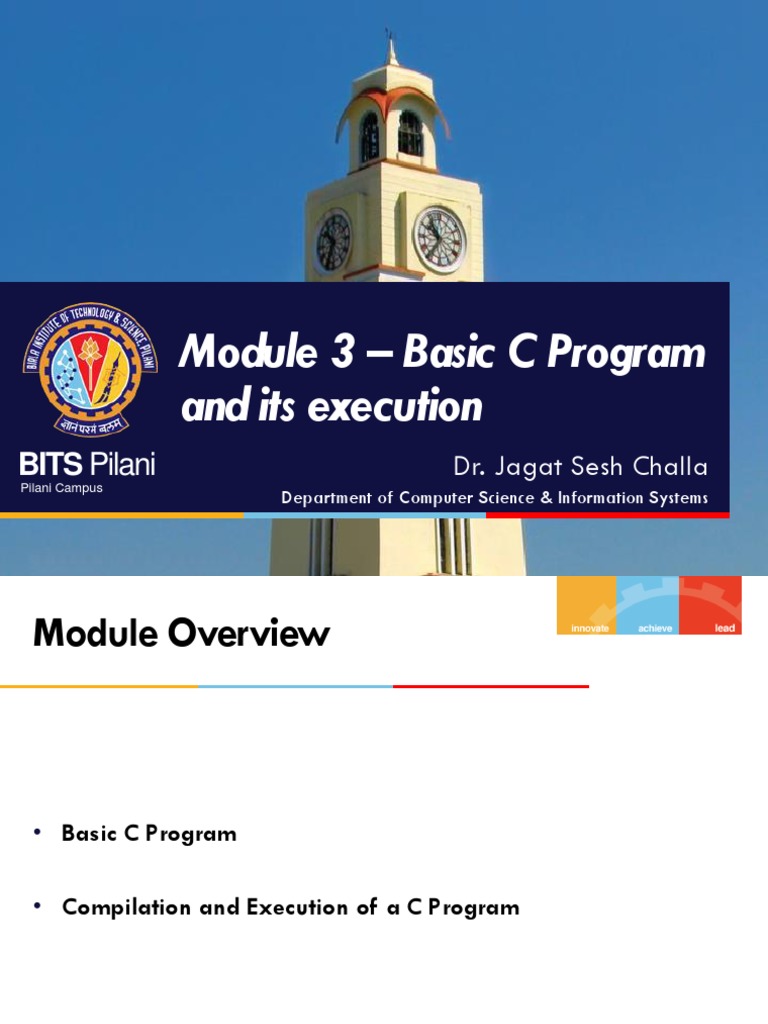 Module 3 - Basic C Program Its Execution | PDF | Programming | Computer ...