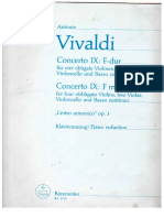 Vivaldi, Antonio - L'Estro Armonico F-dur, Op.3, Concerto IX for 4 Violins, 2 Viola, Cello & Cembalo