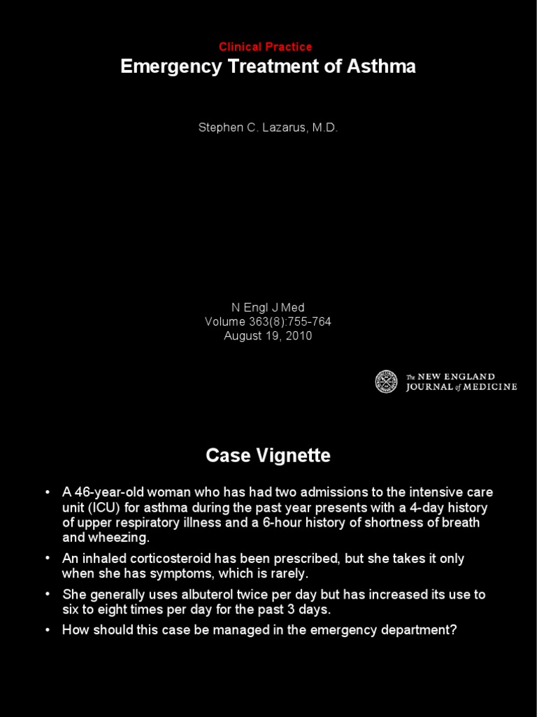 Asthma Emergency PDF Asthma Respiration