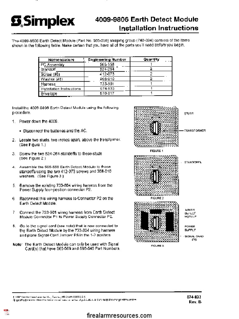 4009-9806 Earth Detect Module Guide | PDF