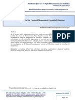 Development of The Financial Management System in Uzbekistan