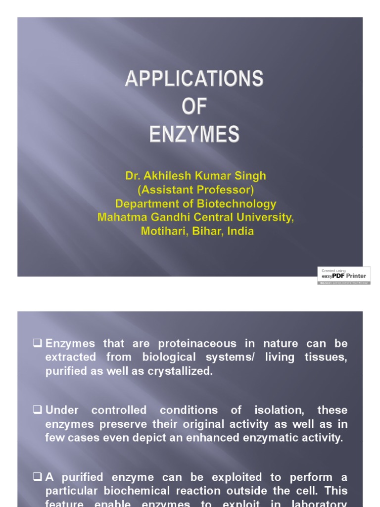 Applications of Enz PDF Enzyme Pulp (Paper)