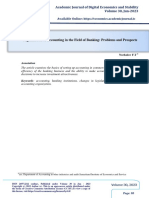 Organization of Accounting in The Field of Banking: Problems and Prospects