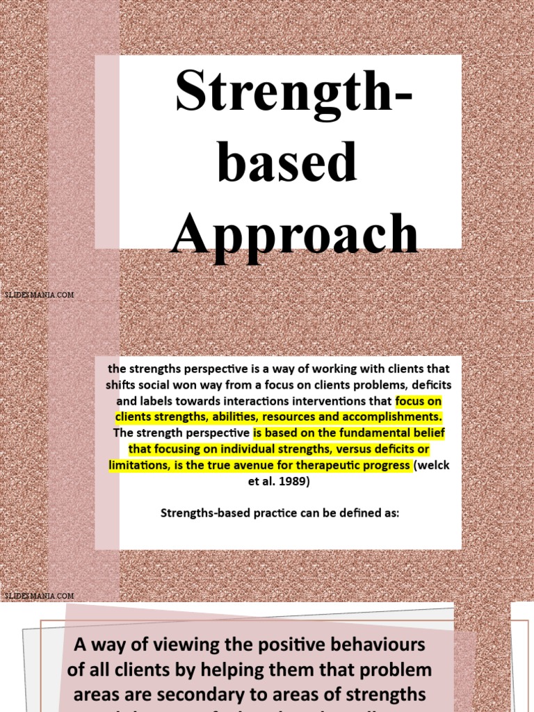 Strengths-Based Approach in Social Work | PDF | Social Work | Expert