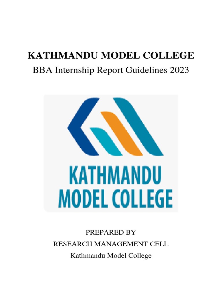 Final Bba Internship Report Guidlines Kmc Pdf Business Economics