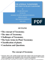 Plant and Animal Taxonomy