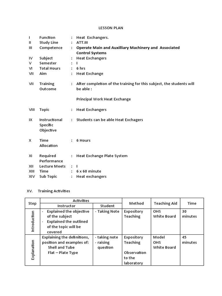 Lesson Plan Print | PDF