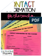 Information: For The Teacher