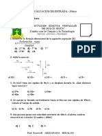 Examen de Entr - Física 1ro Sec