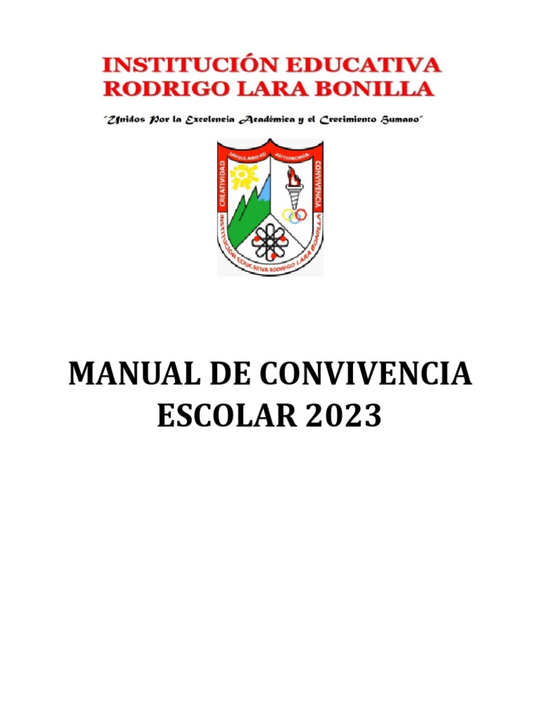 Manual de Convivencia 2023 08 01 | PDF | Acoso cibernético | Democracia