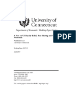 Department of Economics Working Paper Series: A Note On US Royalty Relief, Rent Sharing and Offshore Oil Production
