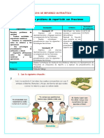 FICHA de REF. MATEMÁTICA Resolvemos Un Problema de Repartición Con Fracciones