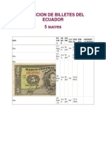 Coleccion de Billetes Del Ecuador