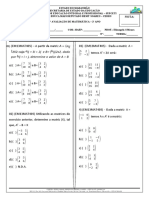 AVALIAÇÃO DE MATEMÁTICA 200 201 e 202