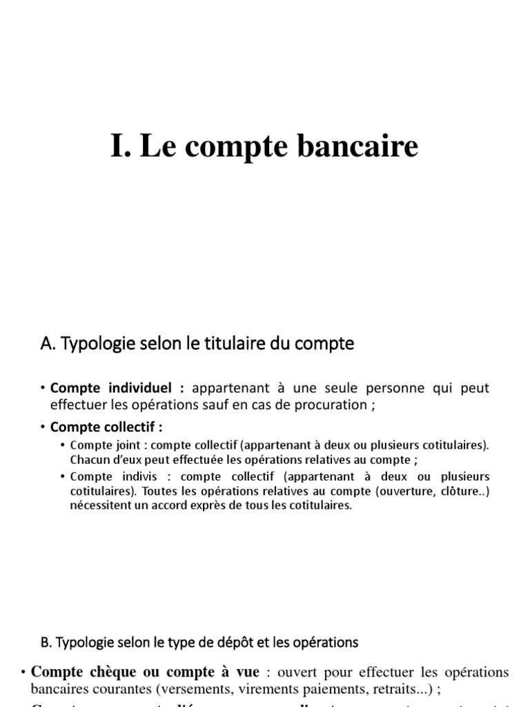 Types de comptes bancaires et chèques | PDF | Chèque | Banques