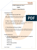 NCERT Solutions For Class 7 English Honeycomb Chapter 6 - Expert Detectives