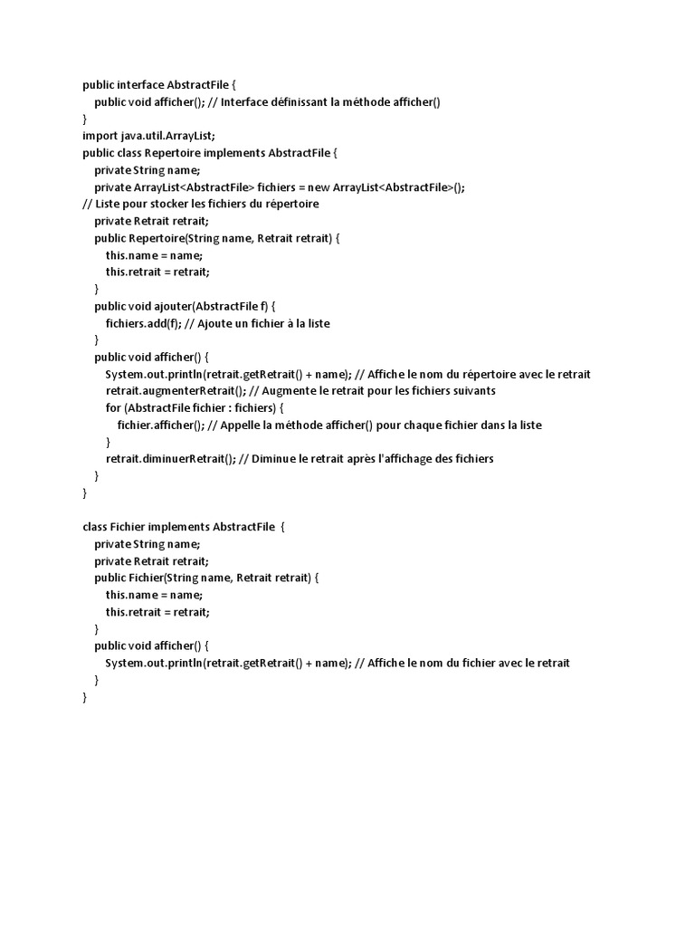 Gestion de fichiers et répertoires en Java | PDF | Données ...
