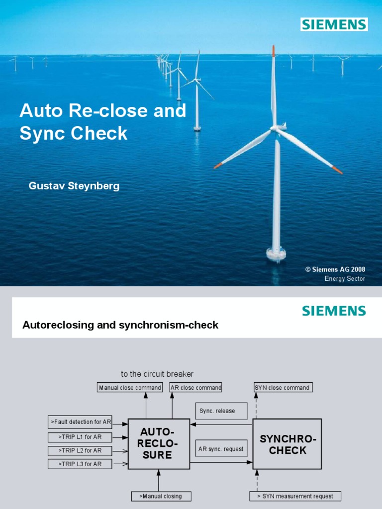 09 AutoReclose Sync Check PDF Relay Electrical Equipment