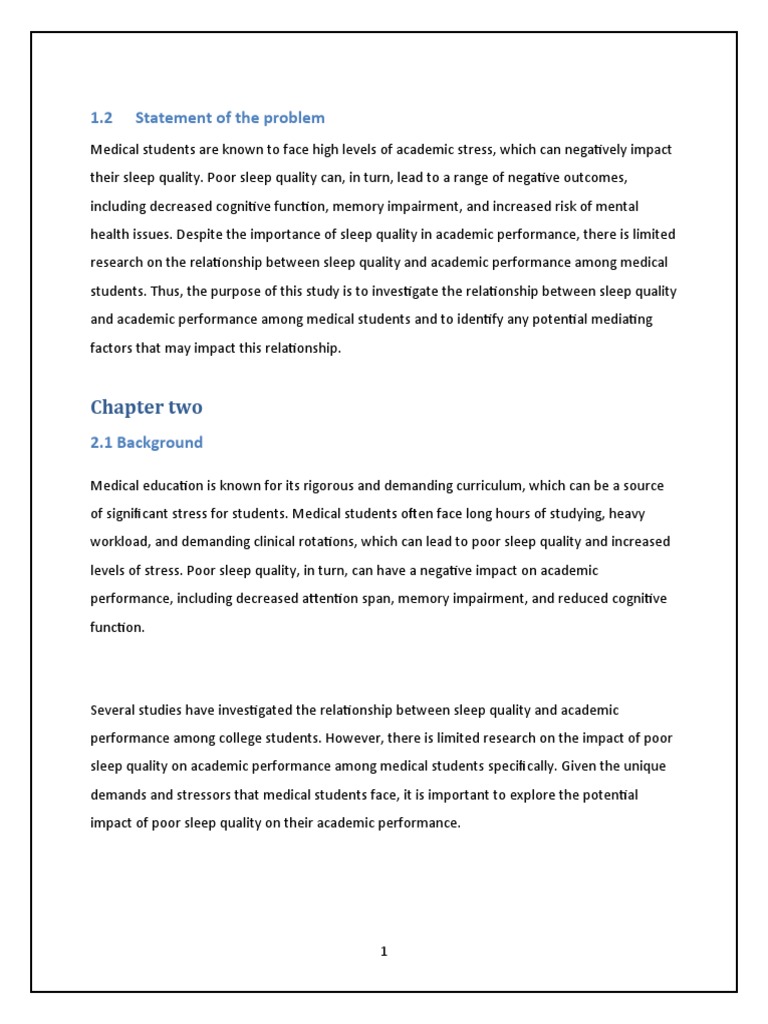 The Relationship Between Sleep Quality and Academic Performance Among ...