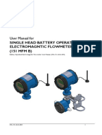 User Manual For Single Head Battery Operated Electromagntic Flowmeter (151 MFM B)