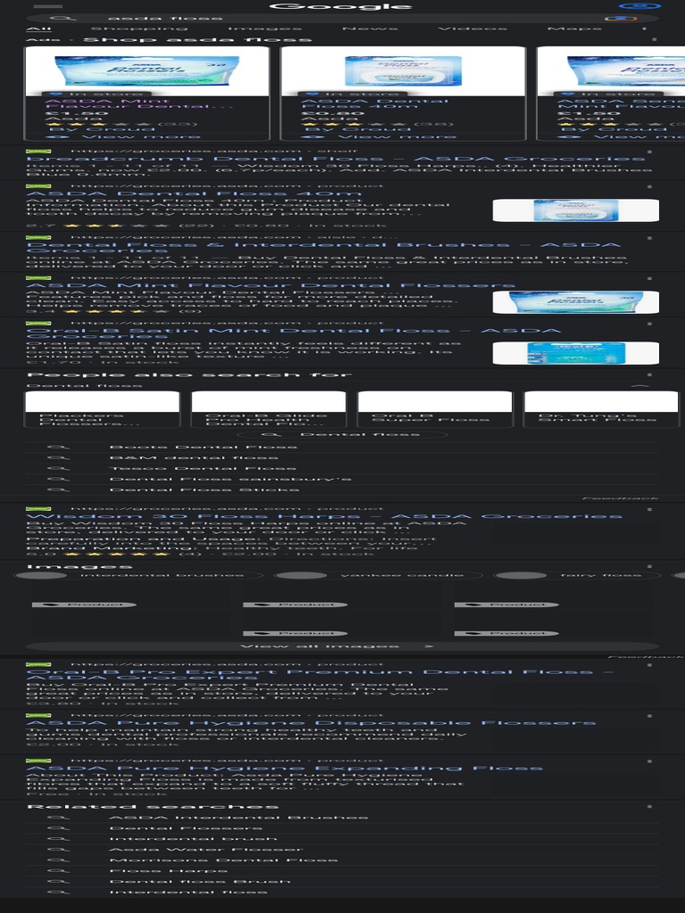 Asda Floss Google Search PDF Toothbrush Dentistry Branches