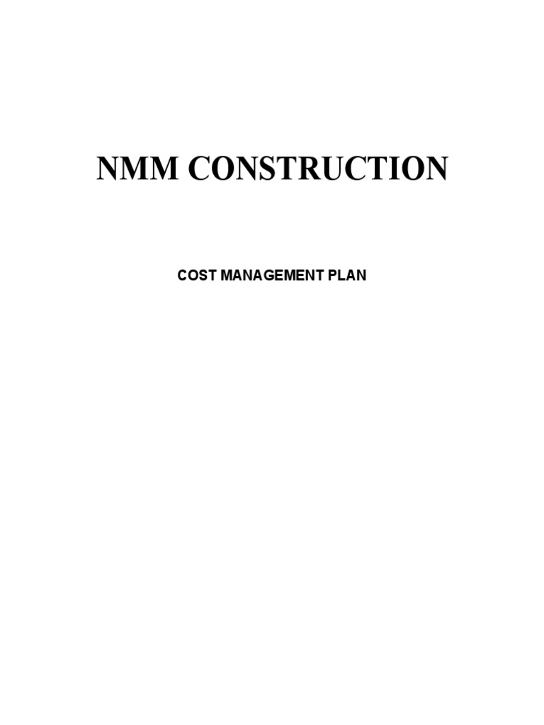 Cost Management Plan PDF