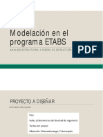 Modelación en El Programa ETABS