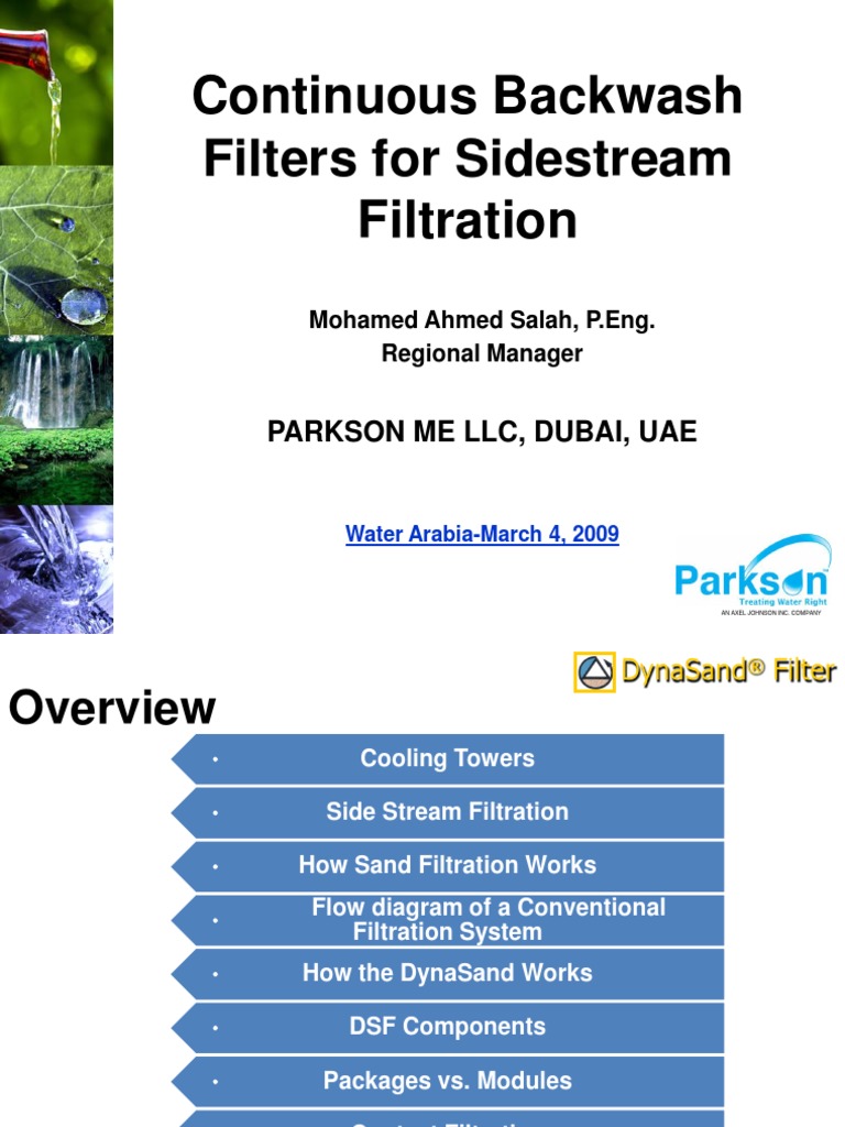 Continuous Backwash Filters For Side Stream Filtration PDF