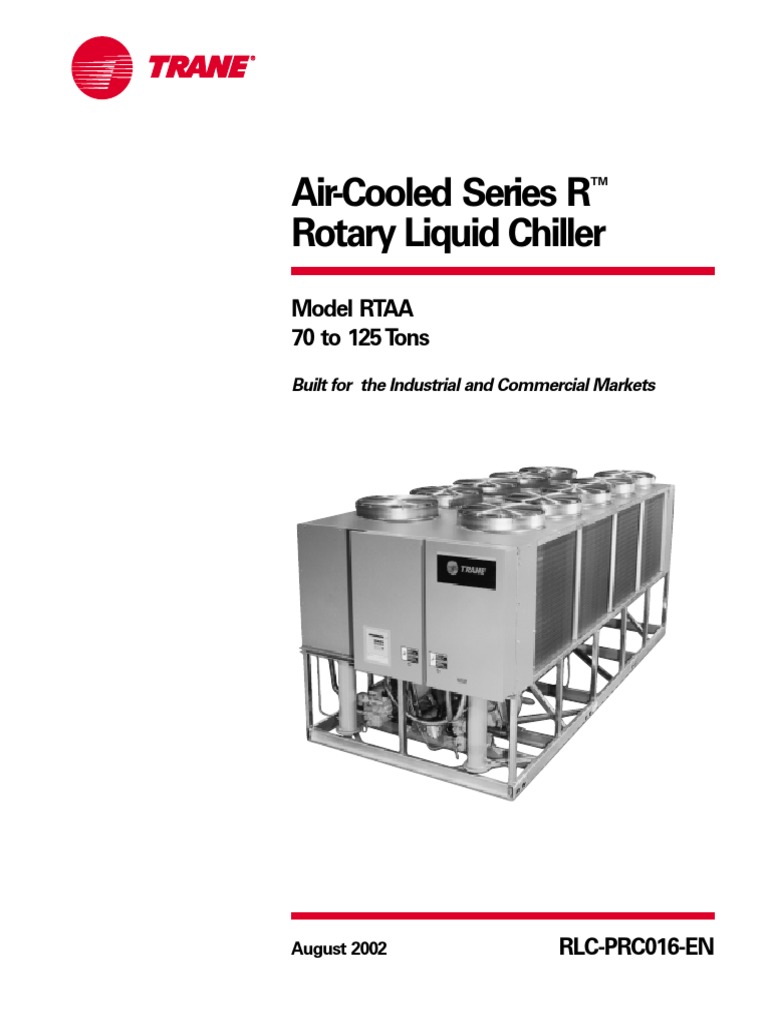 Chiller Trane RTAA Tornillo - 70 A 125 TR | PDF | Thermodynamics | Machines