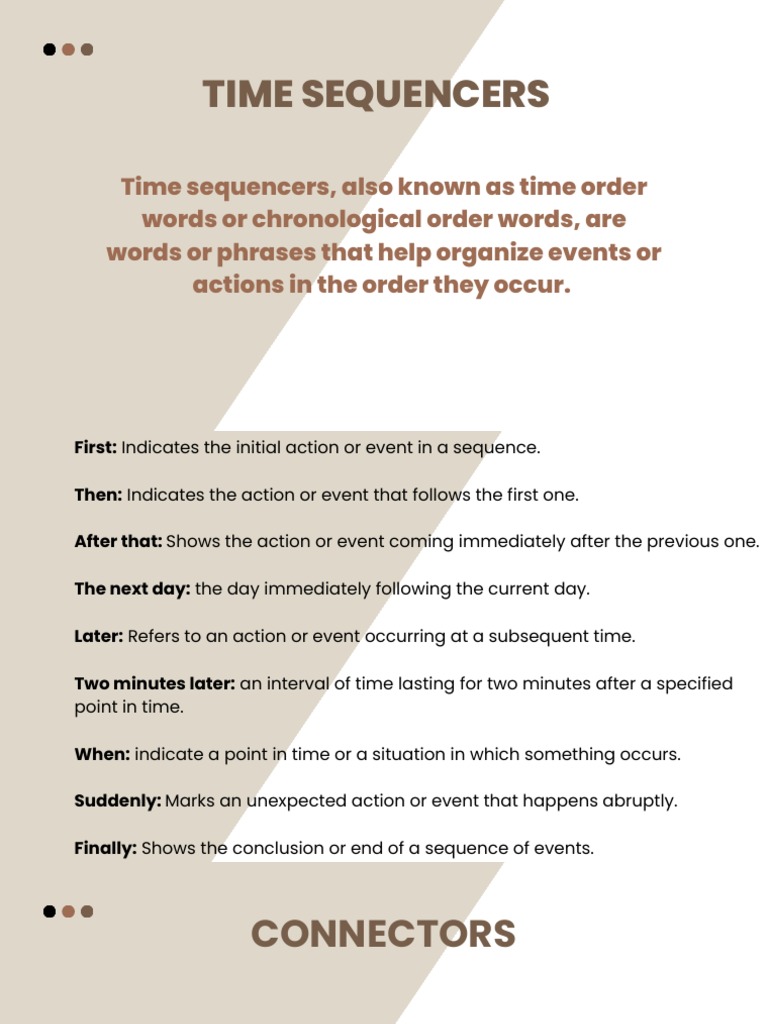 time sequencers and connectors PDF