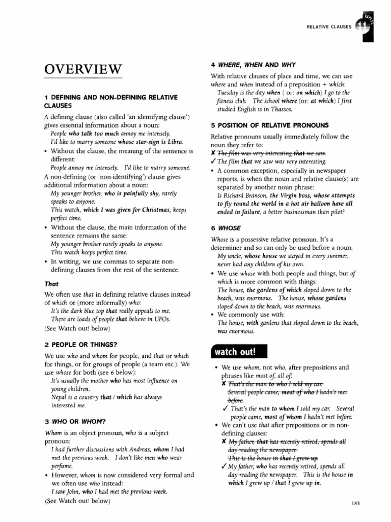 RELATIVE CLAUSES 1 BACHILLERATO PDF visual data 5