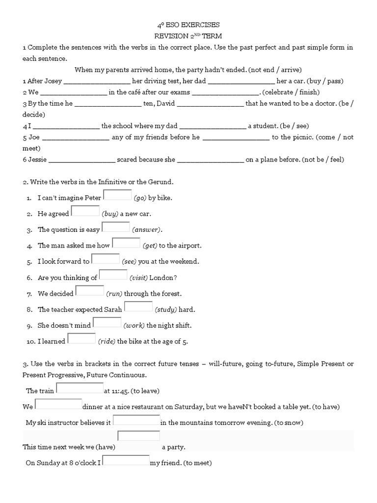 Future Tense Grammar Exercises | PDF | Linguistic Typology | Languages