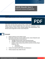 Tugas Praktik Mandiri Sesi 3: (Membuat Metode Evaluasi Kirkpatrick)