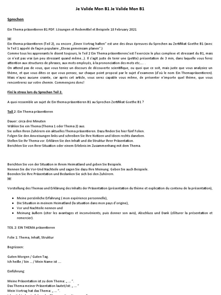 Je Valide Mon B1 Je Valide Mon B1 | PDF