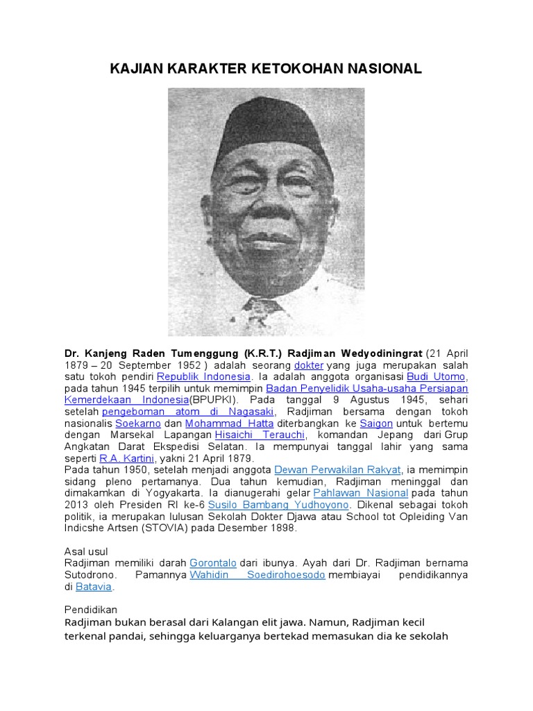 Biografi Dr. Radjiman Wedyodiningrat | PDF | Sejarah